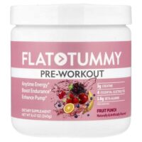 предтренировочный комплекс, фруктовый пунш, 240 г (8,47 унции) — Flat Tummy