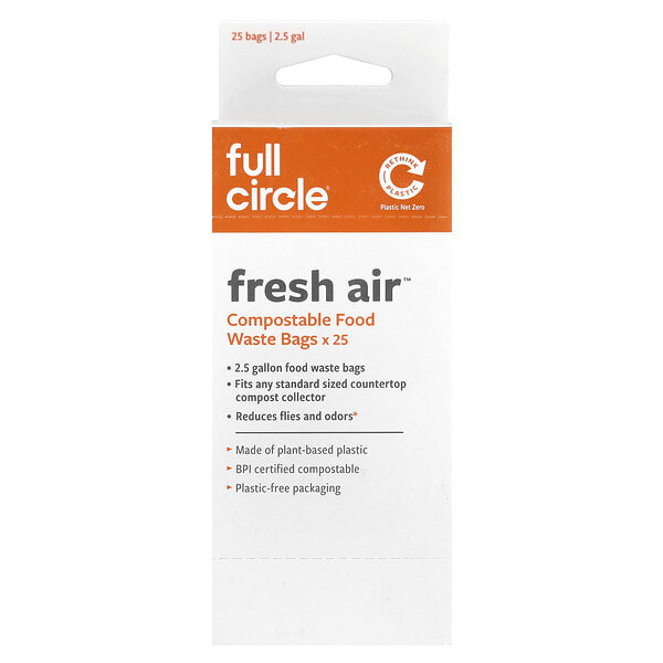ful02195_v_28.jpg Fresh Air™, компостируемые пакеты для пищевых отходов, без запаха, 25 пакетов — Full Circle