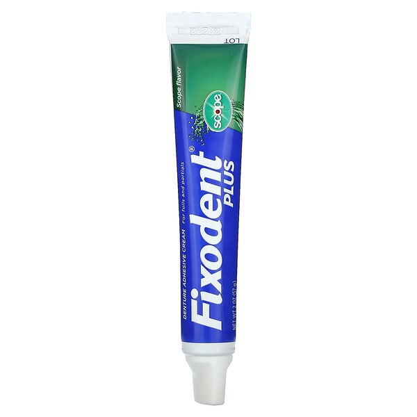 fxd30051_v_28.jpg Fixodent, Plus, клеящий крем для зубов, 57 г (2 унции)