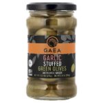 Зеленые оливки, фаршированные чесноком, 295 г (10,4 унции) — Gaea