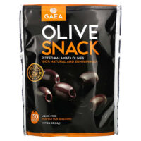 Olive Snack, оливки каламаты без косточек, 65 г (2,3 унции) — Gaea