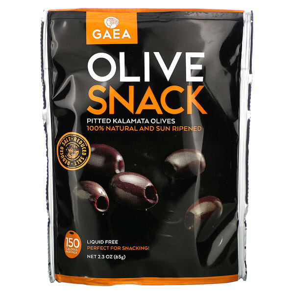 gae70047_v_3.jpg Olive Snack, оливки каламаты без косточек, 65 г (2,3 унции) — Gaea