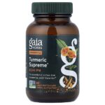 Turmeric Supreme, PM для поддержки боли, 60 веганских жидких фитокапсул — Gaia Herbs