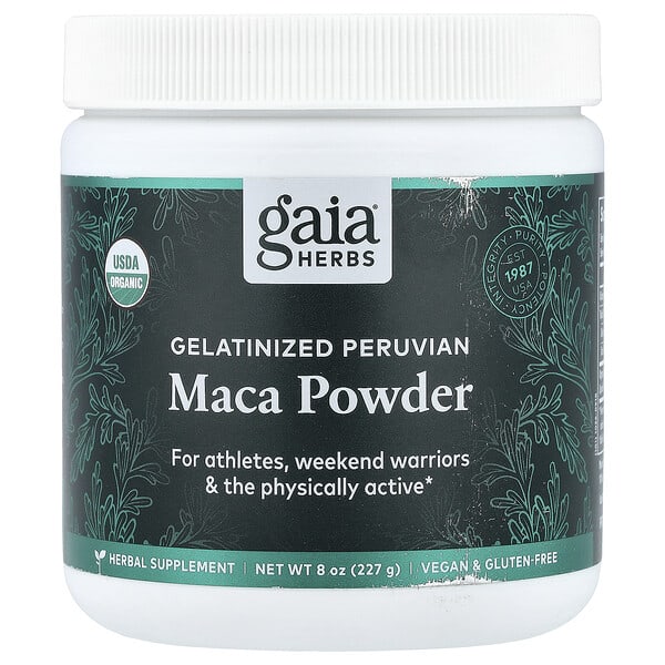 gai14673_v_27.jpg Желатинизированный порошок из перуанской маки, 227 г (8 унций) — Gaia Herbs