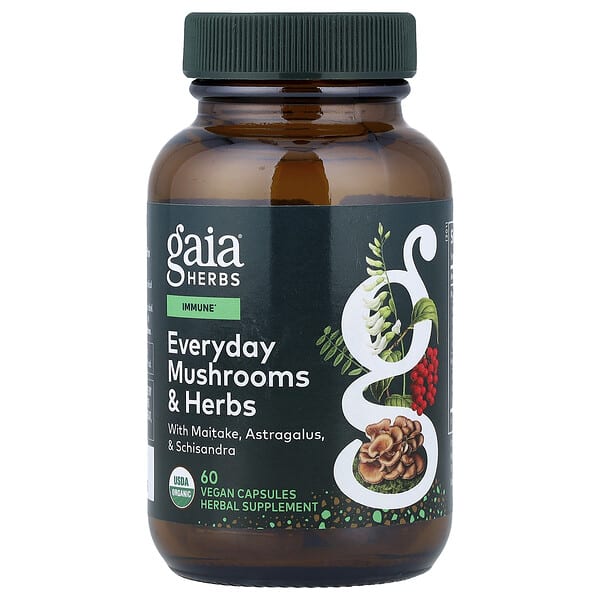 gai15015_v_36.jpg ежедневные грибы и травы, 60 веганских капсул — Gaia Herbs