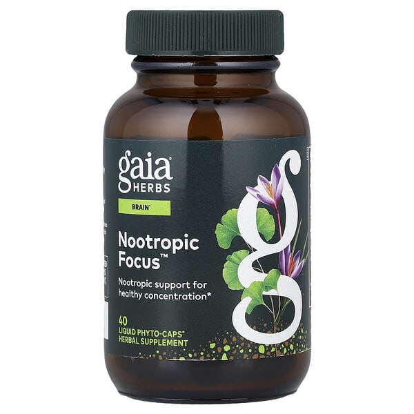 gai15081_v_44.jpg Nootropic Focus™, 40 Liquid Phyto-Caps® — Gaia Herbs