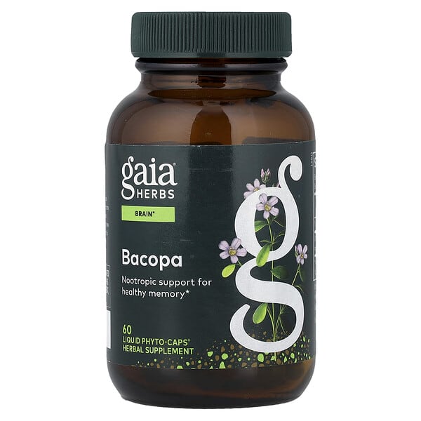 gai15084_v_66.jpg бакопа, 60 жидк. капсул Phyto-Caps® (350 мг в 1 капсуле) — Gaia Herbs