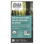 Смесь респираторных грибов, 40 веганских капсул — Gaia Herbs