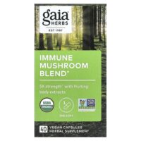 смесь грибов для иммунитета, 40 веганских капсул — Gaia Herbs