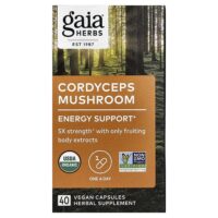 Гриб кордицепс, 40 веганских капсул — Gaia Herbs