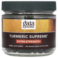 Turmeric Supreme, 180 веганских капсул с фитокапсулами — Gaia Herbs