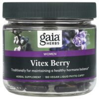 Vitex Berry для женщин, 180 веганских жидких фитокапсул — Gaia Herbs