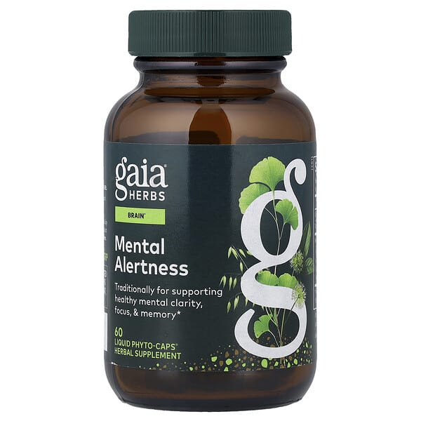 gai39860_v_72.jpg Mental Alertness, 60 жидк. капсул Phyto-Caps® (418 мг в 1 капсуле) — Gaia Herbs