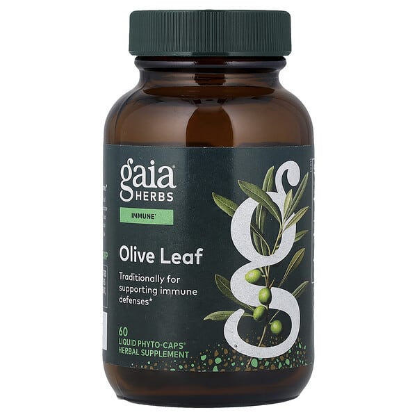 gai39940_v_88.jpg листья оливкового дерева, 60 Liquid Phyto-Caps® (680 мг в 1 капсуле) — Gaia Herbs