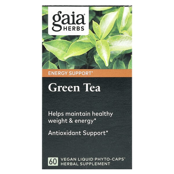 gai40200_v_59.jpg Зеленый чай, 60 веганских жидких фитокапсул — Gaia Herbs