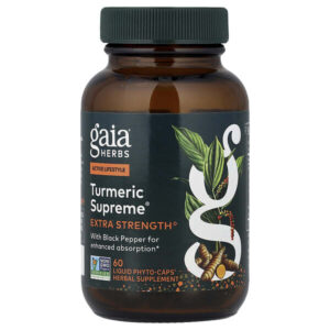 Turmeric Supreme®, 60 капсул с жидкостью Liquid Phyto-Caps — Gaia Herbs