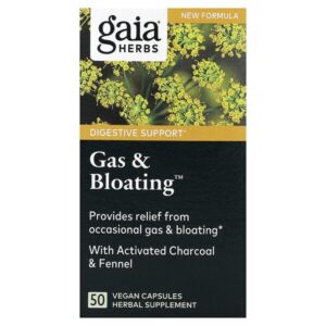Gas & Bloating™, 50 веганских капсул — Gaia Herbs