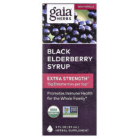 сироп из чёрной бузины, 89 мл (3 жидк. унции) — Gaia Herbs