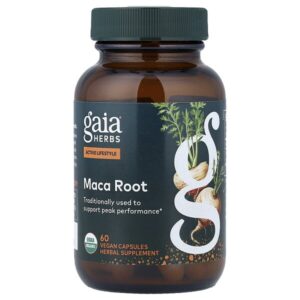 корень маки, 60 веганских капсул (500 мг в 1 капсуле) — Gaia Herbs