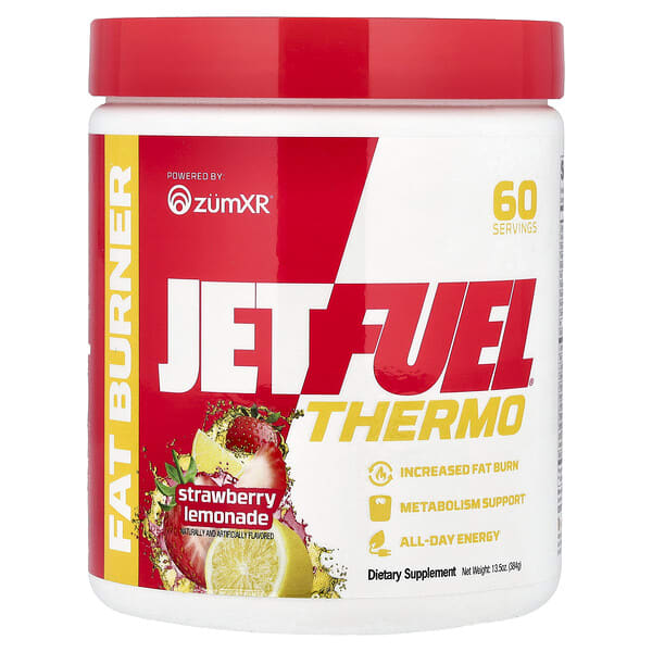 gat02511_v_32.jpg JetFuel®, Thermo, со вкусом клубничного лимонада, 384 г (13,5 унции) — GAT