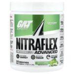 Sport, NITRAFLEX® Advanced, предтренировочный комплекс, со вкусом зеленого яблока, 285 г (10,1 унции) — GAT