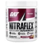 Sport, NITRAFLEX® Advanced, предтренировочный комплекс, фруктовый пунш, 315 г (11,1 унции) — GAT