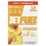 JetFuel®, Energy + Performance, энергетические палочки, персик и манго, 14 пакетиков от болезней, по 6,79 г (0,24 унции) — GAT