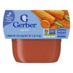 1st Foods®, поддерживаемая добавка, со вкусом моркови, 2 шт. в упаковке, по 56 г (2 унции) — Gerber