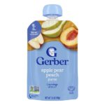 2nd Foods®, пюре, яблоко, груша и персик, 99 г (3,5 унции) — Gerber