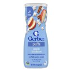 Puffs, снек из воздушных злаков, от 8 месяцев, яблоко и корица, 42 г (1,48 унции) — Gerber