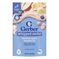 Whiipped Melts™, добавка для детей от 8 месяцев, банан, яблоко и голубика, 28 г (1 унция) — Gerber