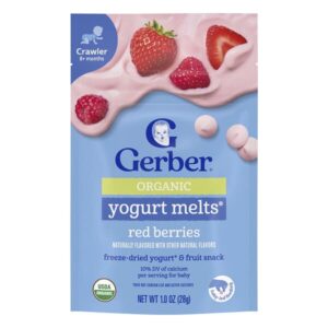 Organic Yogurt Melts®, для детей от 8 месяцев, красные ягоды, 28 г (1 унция) — Gerber