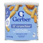 Lil' Crunchies®, запечённый злаковый снек, для детей от 8 месяцев, мягкий чеддер, 42 г (1,48 унции) — Gerber