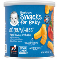 Snacks for Baby, Lil 'Crunchies, снек из запеченного зерна, для детей от 8 месяцев, яблоко и батат, 42 г (1,48 унции) — Gerber