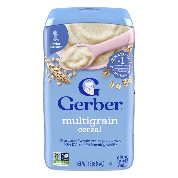 gbr07052_v_41.jpg Multigrain Cereal, 2nd Foods®, 454 г (16 унций) — Gerber