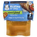 Mealtime for Baby, Power Blend™, 2nd Foods®, курица и рис, 2 пакетика по 113 г (4 унции) — Gerber