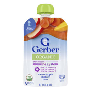 Smart Flow, Organic, морковь, яблоко и манго, 99 г (3,5 унции) — Gerber