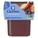 2nd Foods®, Sigma, яблоко и голубика, 2 шт. в упаковке, 113 г (4 унции) — Gerber