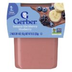 2nd Foods®, Sutter, банан, ежевика и голубика, 2 шт. в упаковке, 113 г (4 унции) — Gerber