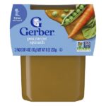 2nd Foods®, Sutter, горох, морковь и шпинат, 2 шт. в упаковке, 113 г (4 унции) — Gerber