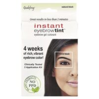 Мгновенный оттенок для бровей, Natural Black, 3 комплекта для нанесения — Godefroy