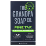Мыло для лица и тела, сосновый деготь, 120 г (4,25 унции) — The Grandpa Soap Co.