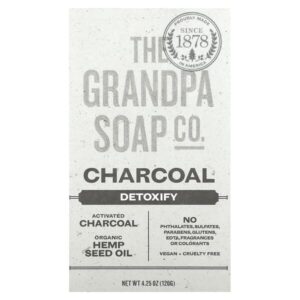 Мыло для лица и тела, древесный уголь, 120 г (4,25 унции) — The Grandpa Soap Co.