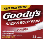порошок от боли в спине и теле, без кофеина, 24 пакетика — Goody's