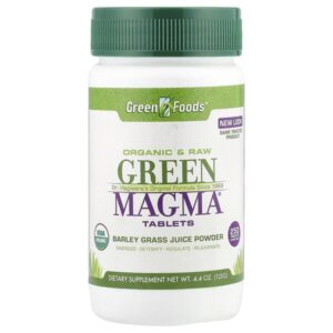 Green Magma®, порошок из сока ростков ячменя, 250 таблеток, 125 г (4,4 унции) — Green Foods