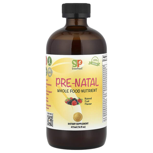 ggp00026_v_42.jpg Pre-Natal, питательные вещества из цельных продуктов, натуральные фрукты, 473 мл (16 жидк. Унций) — GreenPeach