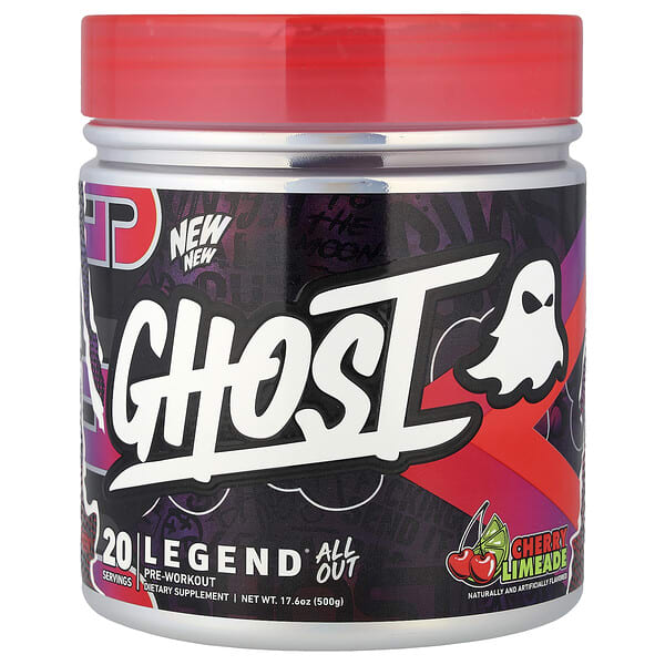 ghs52893_v_17.jpg Legend® All Out, предтренировочный комплекс, со вкусом вишневого лаймада, 500 г (17,6 унции) — Ghost
