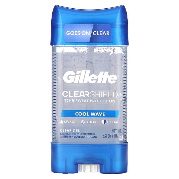 gil09772_v_29.jpg Clear Shield, дезодорант-антиперспирант, Cool Wave, 107 г (3,8 унции) — Gillette