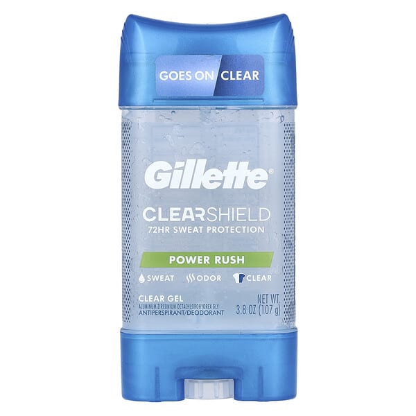 gil09787_v_24.jpg ClearShield, дезодорант-антиперспирант, Power Rush, 107 г (3,8 унции) — Gillette