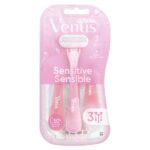 Venus, для чувствительной кожи, 3 одноразовых бритвенных станка — Gillette